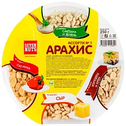 Набор СЕВЕН НАТС Ассорти №1 Арахисовое 250г