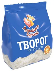 Творог АЛТАЙСКАЯ БУРЕНКА бзмж 2% пакет 450г