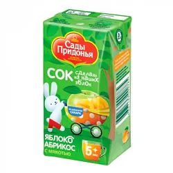 Сок САДЫ ПРИДОНЬЯ яблоко абрикос 0.125мл