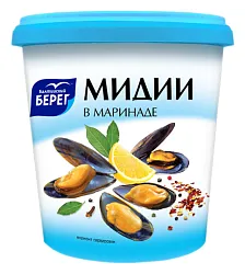 Мидии БАЛТИЙСКИЙ БЕРЕГ в маринаде 390г