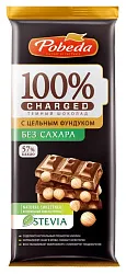 Шоколад ПОБЕДА Чаржед темный с фундуком 90г