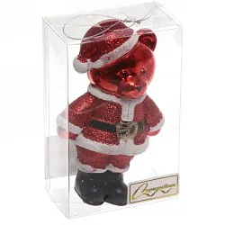 Елочная игрушка СЕРПАНТИН Волшебный медвежонок красная