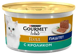 Корм для кошек ГУРМЭ Голд с кроликом 85г