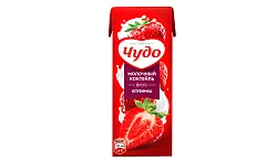 Коктейль молочный ЧУДО клубника бзмж 2% 200мл