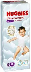 Подгузники-трусики ХАГГИС Ультра Комфорт для девочек 5 12-17кг 42шт