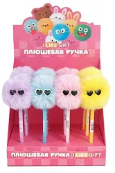 Ручка шариковая АЛЕФ Солнцезащитные очки с помпоном микс