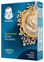 Каша ГЕРБЕР овсяная безмолочная карт/уп 180г