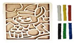 Набор для творчества АПИЛКА Зайчик с подарком раскраска пластилином арт.9