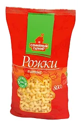 Мак.изделия СЕМЕЙНЫЙ ГАРНИР Рожки витые №46 м/у 800г
