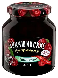 Варенье ЛУКАШИНСКИЕ вишневое без косточки ст/б 450г