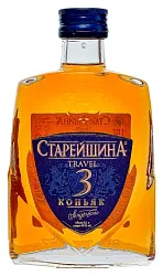 Коньяк СТАРЕЙШИНА Тревел фляга 3 года 40% ст/б 0.25л