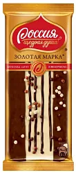 Шоколад РОССИЯ Золотая марка Дуэт в молочном 85г