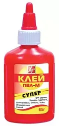 Клей ЛУЧ ПВА красный флакон 65г арт.20С1351-08