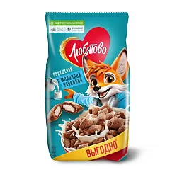 Завтрак ЛЮБЯТОВО Подушечки с молочной начинкой 500г