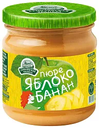 Пюре фруктовое СЕМИЛУКСКАЯ ТРАПЕЗА яблоко-банан ст/б 470г