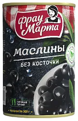 Маслины ФРАУ МАРТА без косточки ж/б 300г