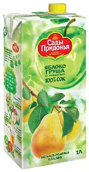 Сок САДЫ ПРИДОНЬЯ яблоко груша 2л