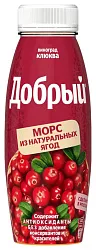 Морс ДОБРЫЙ виноград клюква 0.3л