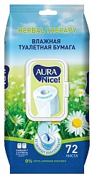 Влажная туалетная бумага АУРА 72шт