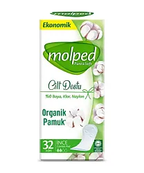 Ежедневные прокладки МОЛПЕД Органический хлопок 32шт