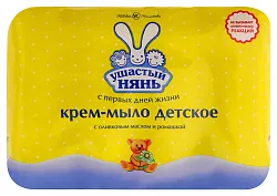 Крем-мыло детское УШАСТЫЙ НЯНЬ Ромашка 4*100г