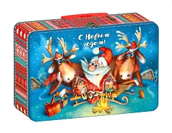 Новогодний подарок СЛАДОМИР Лесные непоседы ж/б 700г