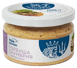 Рыба рубленая ЕВРОПРОМ горбуша скумбрия с маслинами 180г