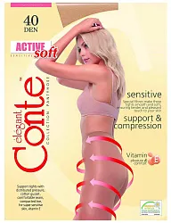 Колготки КОНТЕ СПА Актив Софт 40ден бронзо 5