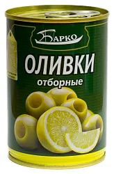 Оливки БАРКО с лимоном ж/б ключ 280г