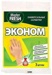 Салфетки МАСТЕР ФРЕШ Эконом универсальные вискозные 3шт
