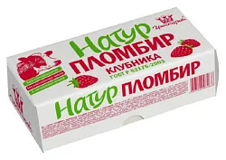 Мороженое ГРОСПИРОН Пломбир клубника бзмж 240г