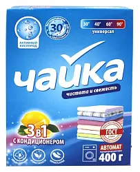 Стиральный порошок ЧАЙКА Лимон 3в1 400г