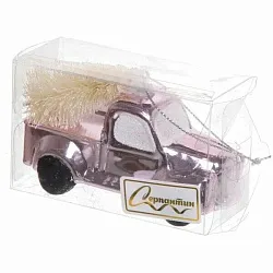 Елочная игрушка СЕРПАНТИН Новогодний экспресс розовая