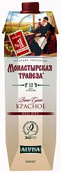 Вино МОНАСТЫРСКАЯ ТРАПЕЗА красное сух 10-12% т/пак 1л