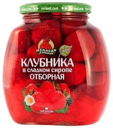 Клубника МЕДВЕДЬ ЛЮБИМЫЙ в сладком сиропе ст/б 580мл