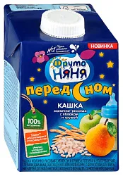 Кашка ФРУТОНЯНЯ рисовая яблоко груша молочная бзмж т/пак 500г