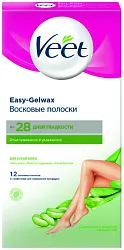 Восковые полоски ВИТ для сухой кожи 12шт