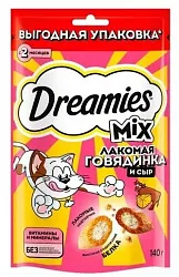 Лакомство для кошек ДРИМЕС Микс говядиной и сыром 140г