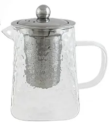 Чайник заварочный АТМИКС стеклянный с крышкой из нержавеющей стали 550мл арт.1344