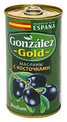 Маслины ГОНЗАЛЕЗ ГОЛД Медиум с косточкой ж/б 350г