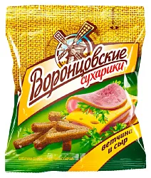 Сухарики ржаные ВОРОНЦОВСКИЕ ветчина сыр 40г