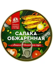 Салака ЗА РОДИНУ обжаренная с овощами в т/с ж/б ключ 240г