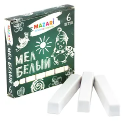 Мел МАЗАРИ белый 6шт арт.M-9000
