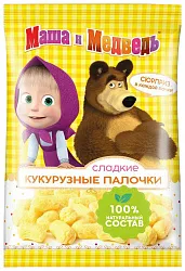 Палочки кукурузные СЛАДКАЯ СКАЗКА Маша и медведь сладкие 75г