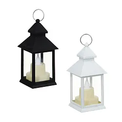 Светильник декоративный СНОУ БУМ Фонарь с LED свечой 14*6*6см в ассортименте арт.392-053