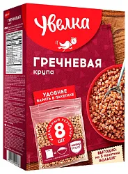 Гречневая крупа УВЕЛЬСКИЕ КРУПЫ ядрица карт/уп 8*80г