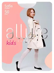 Колготки детские АЛЛЮР София 50ден белые р.128-134