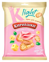 Сухарики КИРИЕШКИ Лайт ветчина сыр 80г
