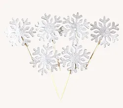 Топперы СФЕРА Снежинки в ассортименте 6шт арт.2-0080