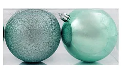 Набор елочных шаров ТАМ-ТАМ мятный Д10 2шт арт.SYQA-0124049-10-6